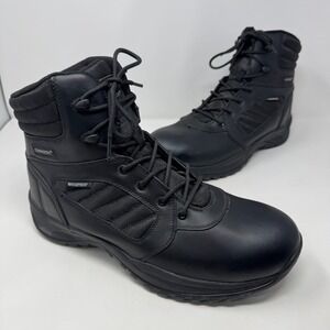Chinook Cover 6" Mid WP Steel Toe Work Station Boots Black Leather Men's Size 14